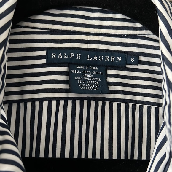 Polo Ralph Lauren Women’s navy striped button down dress - Picture 2 of 3